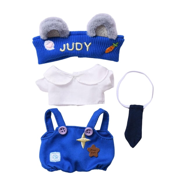 Mini ropa para muñecas de 17 cm y 6 pulgadas, conjuntos para muñecas de niña hechos a mano, juego para cambiarse de ropa, accesorio para fotos de Azul