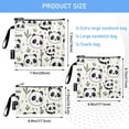 thumbnail image 3 of Dailycode Reusable Ziploc Bags Leakproof Sandwich Snack Freezer Bags Cute Panda Face and Bamboo 3 pack, 3 of 7