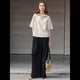 thumbnail image 5 of Camisas de Cuello en V para Mujer, Blusas Casuales de Corta con Solapa y Bolsillos Dobles. Beige M, 5 of 10