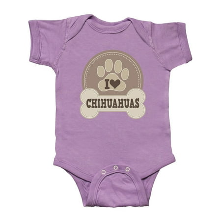 

Inktastic I Love My Chihuahua dog Gift Baby Boy or Baby Girl Bodysuit