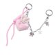 thumbnail image 1 of Car Key Chains Braided Rope Keychain Heart Keyring Bag Charm Plush Pompoms Backpack Pendant Bows Keyholders Bag Pendant Multicolor, 1 of 4