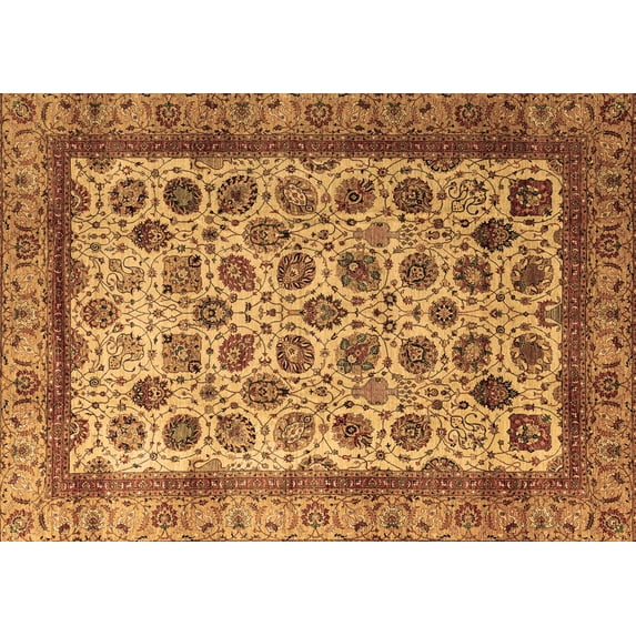 Ahgly Company Indoor Rectangle Abstract Brown Modern Area Rugs, 8' x 12'