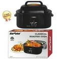 thumbnail image 4 of Sunvivi 24 Quart Electric Turkey Roaster Oven with Visible Glass Lid,Removable Pan & Rack, Stainless Steel, Black, 4 of 11