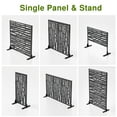 thumbnail image 6 of 72"x47" Outdoor Privacy Screen with Stand Metal Balcony Decorative Screen,Black, 6 of 7