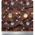 thumbnail image 1 of Soimoi Rayon Fabric Planet & Sun Galaxy Print Fabric by the Yard 42 Inch Wide, 1 of 3