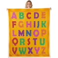 thumbnail image 1 of Couverture Jetée pour Enfants Alphabet Coloré Couverture Duveteuse pour Garçons Filles Chambre, 1 of 6