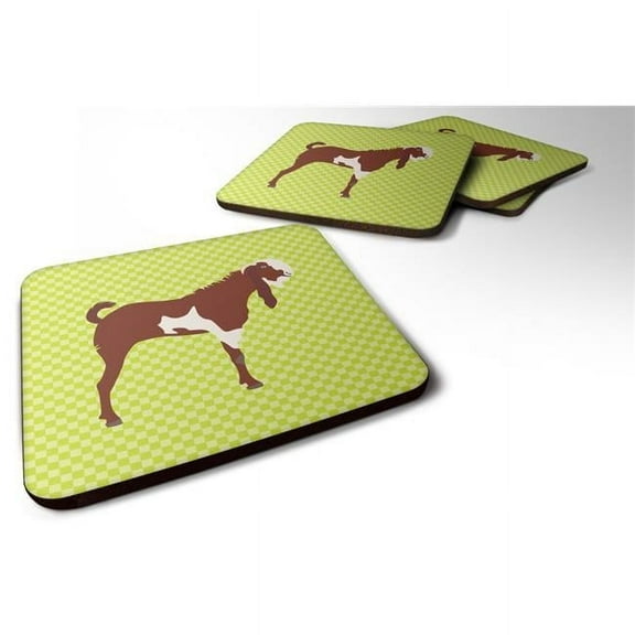 Jamnapari Goat Green Foam Coaster, Set of 4