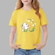 thumbnail image 1 of Blusas y camisas de manga corta con cuello redondo para niños Camiseta de verano de manga corta estampada para niñas Jersey elegante de cuello redondo para niñas Top de algodón para niños, 1 of 6