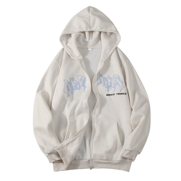 Jacket Zip Up Hoodies Sweat Womens Shirt Hop Sweatshirt Vintage Goth Womens Hoodie with Zipper Print Hooded Jacket Street Fashion Unisex Drawstring Sweat Jacket with Hood 90S E Girl Top