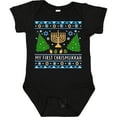thumbnail image 3 of Inktastic My 1st Chrismukkah Sweater Style with Menorah and Trees Boys or Girls Baby Bodysuit, 3 of 5