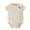 Beige, variant on Diufon Newborn Baby Boy Girl Bodysuit Spring Summer Short Sleeve Crewneck Jumpsuit Infant Side Button Clothes