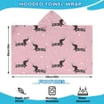 thumbnail image 2 of Cute Cartoon Dachshund Hooded Bath Towel，60"x35" for Ages 3 To 12 Kids, Quick Dry Lightweight Soft Microfiber Hood Beach Towel Cover Up for Kids, 2 of 7