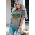 thumbnail image 4 of ABPHQTO Camiseta blanca de manga corta con estampado de árbol de leopardo y Feliz Navidad para mujer, 4 of 5