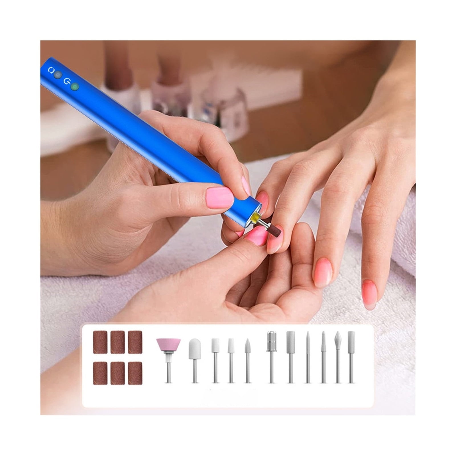 Cordless Portable Nail Drill Machine, Rechargeable Electric Nail Drill Machine For Acrylic Gel Nails ,Lightweight and Portable