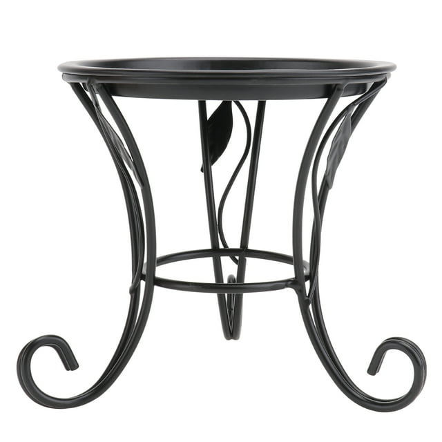Support de Pot de Fleurs en Métal Fer Mini Petit pour Balcon Intérieur Extérieur Bureau (Noir)