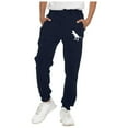 thumbnail image 1 of Ketyyh-chn99 Pantalons Jogger pour Petits Garçons, Pantalons Longs à Carreaux Rouges pour Garçons et Filles, Pyjamas Assortis pour la Famille, Vêtements de Maison pour 4-5 Ans, Marine, 1 of 5