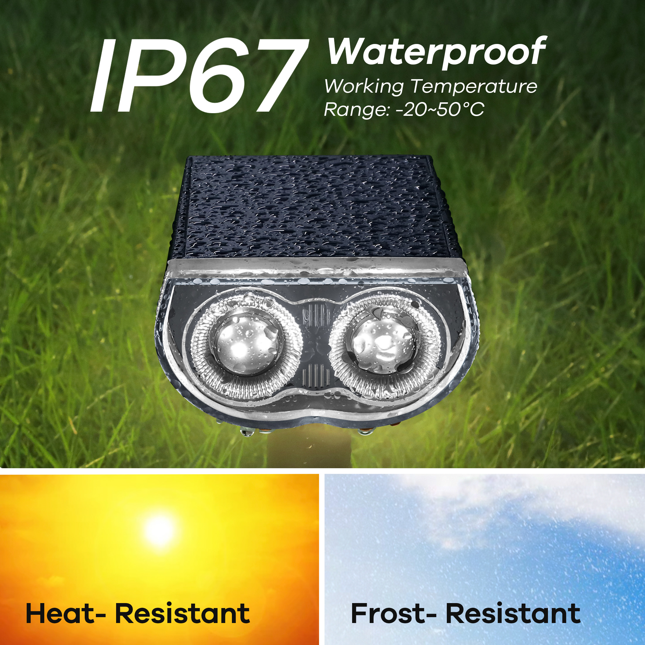 Linkind 2-Pack Solar Landscape Spotlights 350LM photo 4