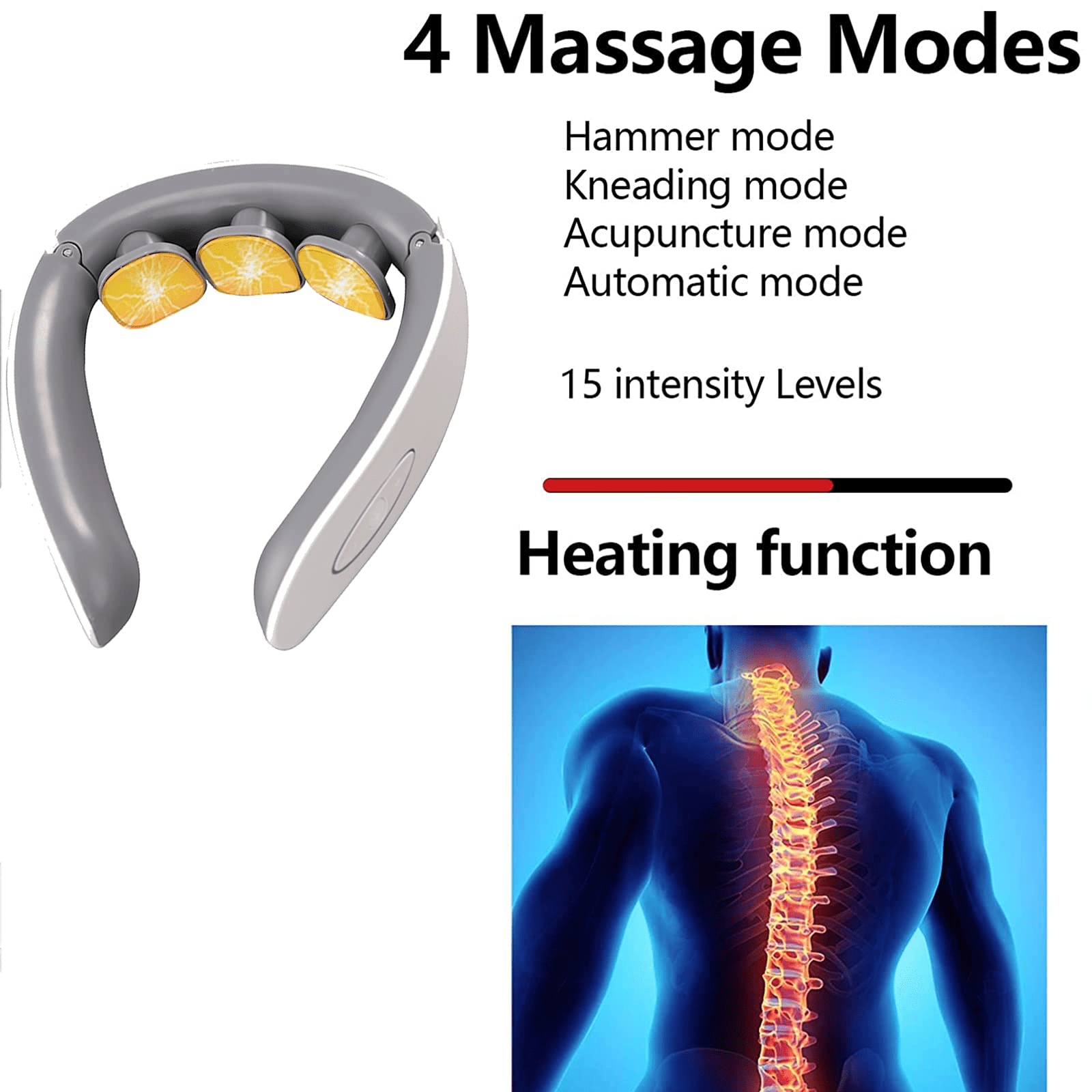 Electric Massagers 2Pack Pain Relief Shoulder and Neck Foot Body Massager  Multi-Functional Cervical Vertebrae Massagers Pad