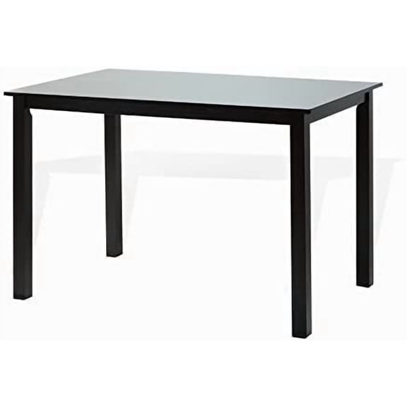 Dining Kitchen Rectangular Classic Table Solid Wooden Modern in Black Espresso Finish