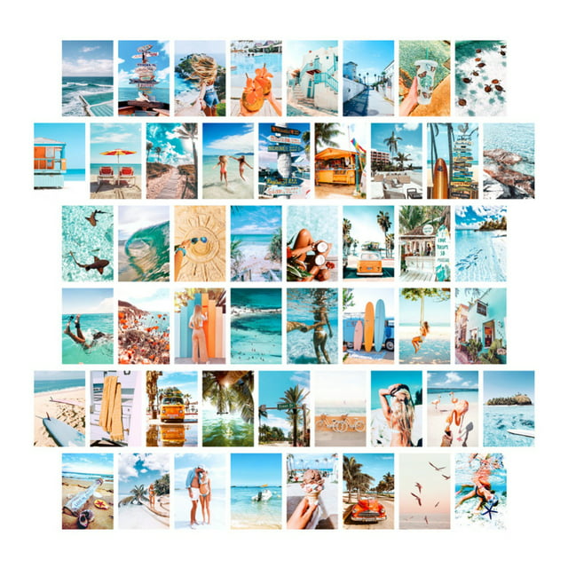 50 Piece Wall Collage Kit Aesthetic Pictures, Photo Wall Collage Kit ...