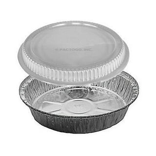 PACTOGO Red Holiday Christmas Square Cake Aluminum Foil Pan w/Clear Dome  Lid Disposable Baking Tins (Pack of 10 Sets)