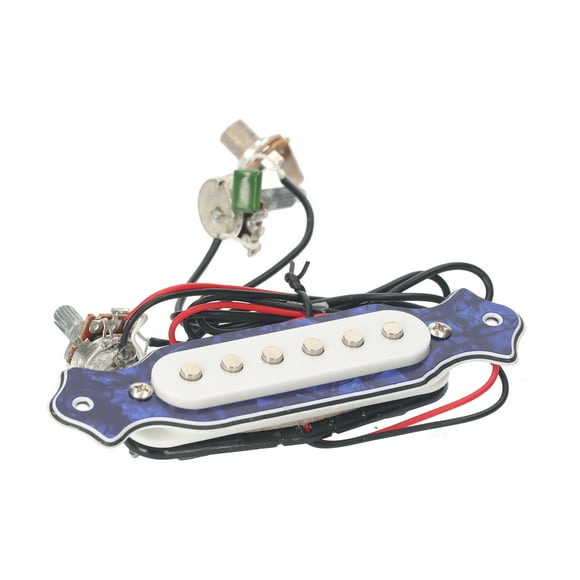 Ensemble de Pickup de Guitare Électrique Prêt à Installer avec Boutons de Réglage de Ton et Prise 6,35 mm