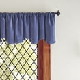 thumbnail image 3 of Martha Stewart Lucca Velvet Midnight Navy Scallop One Piece Indoor Valance, 50"W x 18"L, Polyester, Adult, 3 of 10
