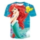 thumbnail image 2 of Disney sirena camiseta niñas verano Harajuku niñas Mickey Minnie camiseta dibujos animados lindo cuello redondo niños divertida camiseta 4-14 Year8T Gao Jinjia LED, 2 of 2