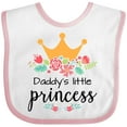 thumbnail image 3 of Inktastic Daddy's Little Princess Girls Baby Bib, 3 of 4
