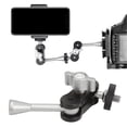 thumbnail image 4 of Camera Extension Mount Bar, 360 Degree Rotation Aluminium Alloy Camera Extend Bracket Universal  For Fill Light TM-3 98mm,TM-4 93mm, 4 of 8