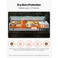 thumbnail image 6 of VEVOR Commercial Food Warmer, 1500W Electric Stainless Steel Steam Food Warmer with Glass Cover, 6 x 1/3 Size Pans Buffet Bain Marie with Soup & Perforated Ladles, for Catering, Restaurant & Party, 6 of 9