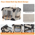 thumbnail image 7 of CL.HPAHKL Collapsible Dog Crate for Large Dogs, 42 Inch Dog Cage Extra Large Soft Portable Dog Carrier with Mesh Doors and Storage Bags, Folding Soft Crate Pet Carrier Indoors Outdoors Travel, Beige, 7 of 7