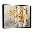 thumbnail image 2 of Designart "Orange Birch Wood During The Winter Season" Tree Birch Floater Framed Canvas Prints, 2 of 5