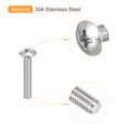 thumbnail image 4 of M4x25mm Oval Head Phillips Machine Screws, 50 Pack 304 Stainless Steel Slightly Raised Countersunk Head Screws, 4 of 5