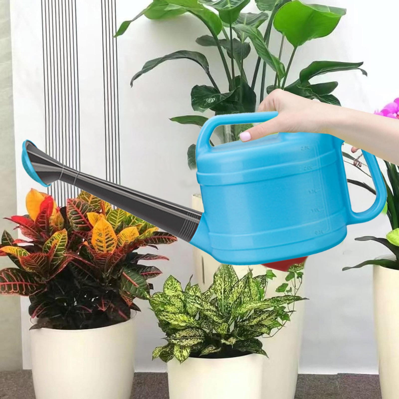 Watering Can for Indoor & Outdoor Plants, 1 Gallon Watering Pot for Garden Flower with Long Spout and Sprinkler Head, Easy Pour
