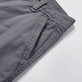 thumbnail image 5 of heyac Men's Cargo Shorts Elastic Waist Vintage Casual Drawstring Streetwear Trousers Loose Straight Leg Street Hop Trousers Trendy Casual Cargo Shorts with Pockets, 5 of 7
