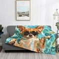 thumbnail image 2 of Gaeub Funny Swimming Chihuahua Printed Flannel Throw Blanket,Plush Throw,Fuzzy Bed Blanket for Bedding Sofa and Travel,Decorative Blanket-40"x30", 2 of 6