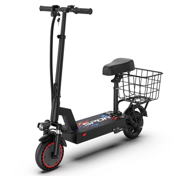 High-Performance Electric Scooter for Adults with Seat, 22MPH Top Speed, 48V 22.5Ah Long-Range Battery, Up to 55 Miles, Dual Suspension, Foldable Design & Cargo Basket