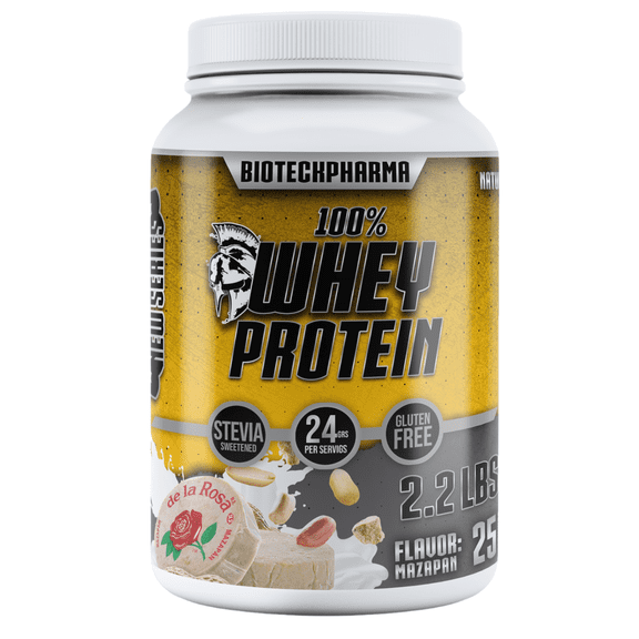Proteina 100% Whey BIOTECKPHARMA sabor Mazapan 2.2lbs 24 grs de PROTEINA por cucharada