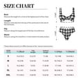 thumbnail image 4 of Kdxio Black White Plaid Print Women's 2 Piece High Waisted Wrap Spaghetti Strap Summer Swimsuit Bikini Set-Large, 4 of 7