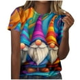 thumbnail image 2 of Ounisa Mardi Gras Shirts for Women Carnival T Shirt Funny Mardi Gras Masks Graphic New Orleans Parade Short Sleeved Tops, 2 of 6