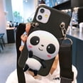 thumbnail image 1 of Funda con dibujo de gato en 3D para móvil, carcasa bonita con cuerda para Apple iPhone 14, 13, 12 mini, 11 Pro, 6, 6S, 7, 8 Plus, XR, XS, Max, SE 2020 Fivean unisex, 1 of 2