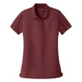 thumbnail image 3 of Womens Dry Zone UV Polyester Micro-Mesh Polo Burgundy 3X-Large, 3 of 6