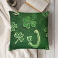 thumbnail image 3 of St Patricks Day Pillow Covers Green Lucky Clover Couch Pillow Cases Hat Cups Throw Pillows Spring Farmhouse Decorations for Home Room Cushion Outdoor, 3 of 5