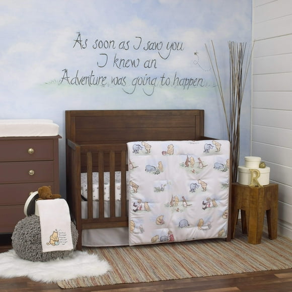Juego de ropa de cama para cuna Disney Winnie The Pooh Classic Pooh, 6 piezas