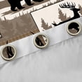 thumbnail image 4 of Feelyou Rustic Bear Deer Curtains Pack of 2 (42x84 Each), Hunting Wildlife Curtains Blackout, Vintage Patchwork Plaid Bedroom Curtains, Window Curtains Decor, 4 of 6
