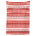 thumbnail image 3 of Ambesonne Nordic Tablecloth Rectangular Table Cover, Swedish Vintage Motif, 52"x70", Vermilion White, 3 of 4