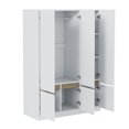 thumbnail image 6 of Miekor Furniture 6-Doors Wooden Wardrobe Storage for Bedroom,White 022K, 6 of 12