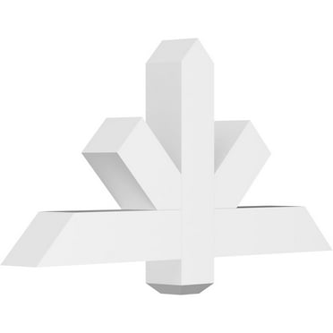 36"W x 18"H x 4"D x 4"F, 12/12 Pitch, Kennewick Architectural Grade PVC Gable Bracket