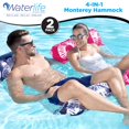 thumbnail image 2 of Hamaca de piscina Aqua LEISURE Waterlife 4 en 1, paquete de 2 unidades, azul marino/rosa, 2 of 6